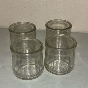 SET OF 4 OUI YOGURT GLASS JARS